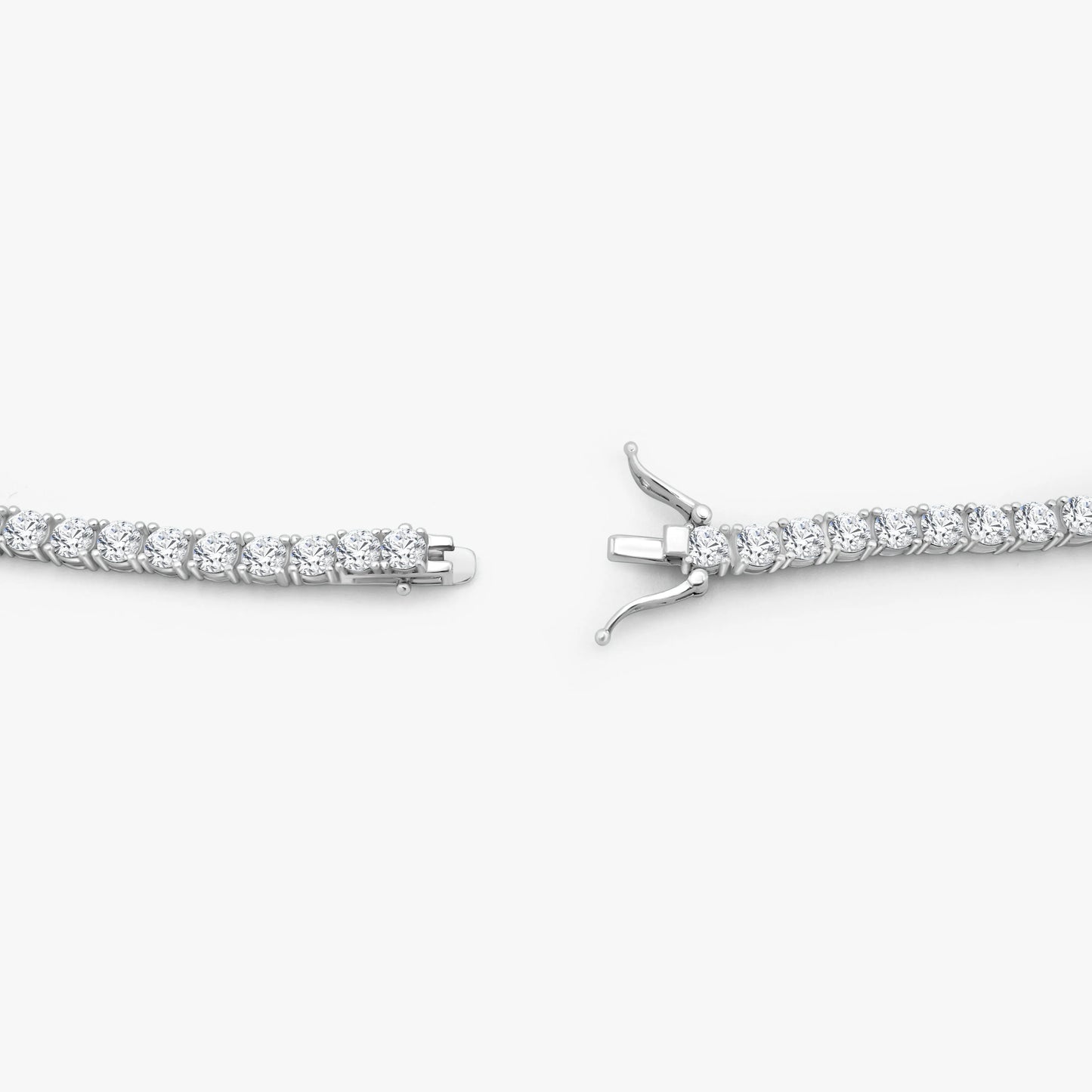 Classic Tennis Necklace in moissanite and sterling silver by Elme