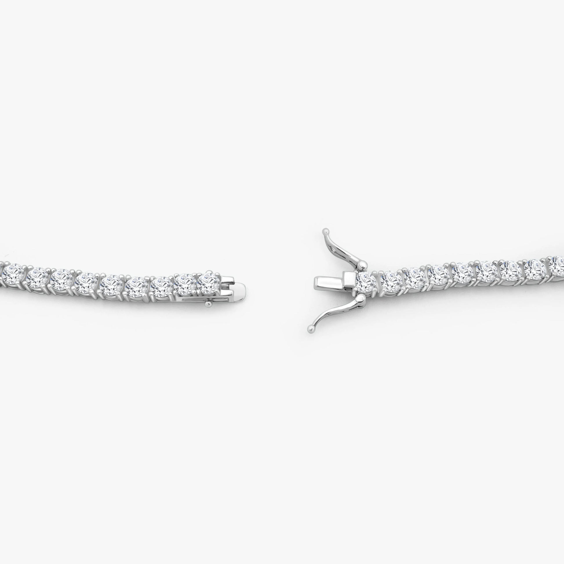 Classic Tennis Necklace in moissanite and sterling silver by Elme