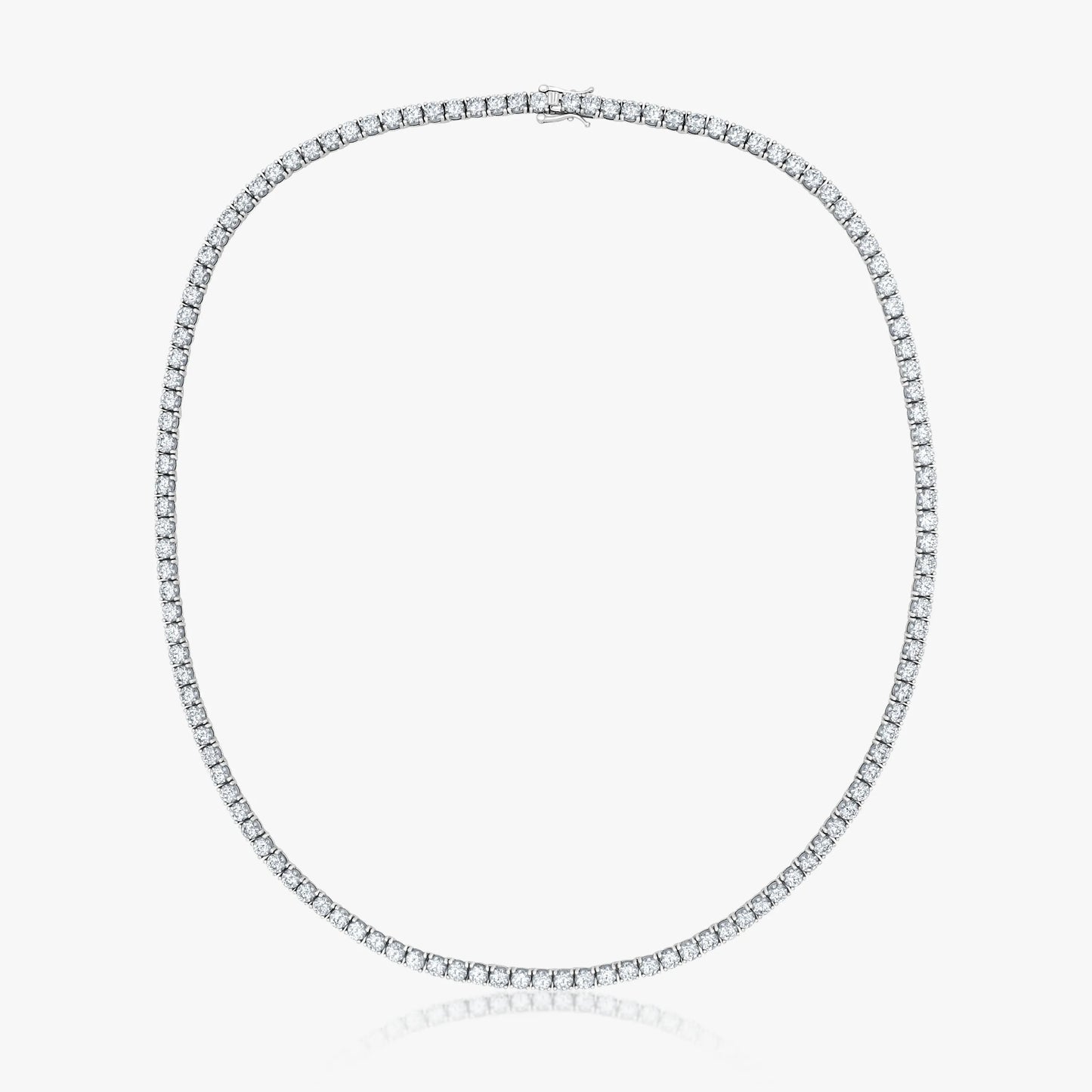 Classic Tennis Necklace in moissanite and sterling silver by Elme