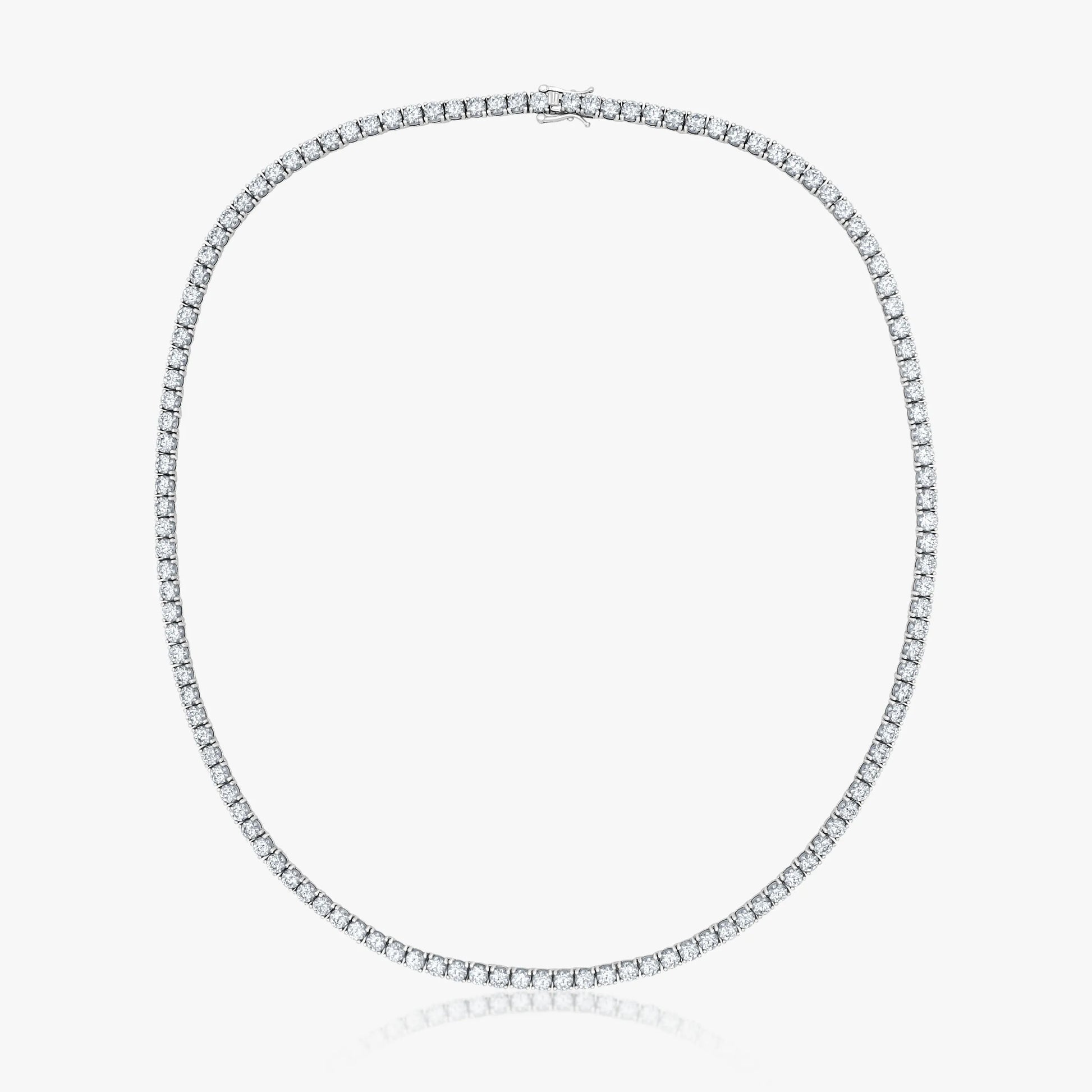 Classic Tennis Necklace in moissanite and sterling silver by Elme