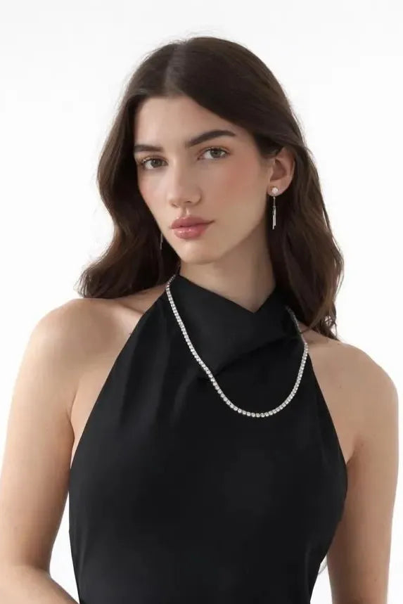 Celeste Drop Earrings in moissanite and sterling silver by Elme