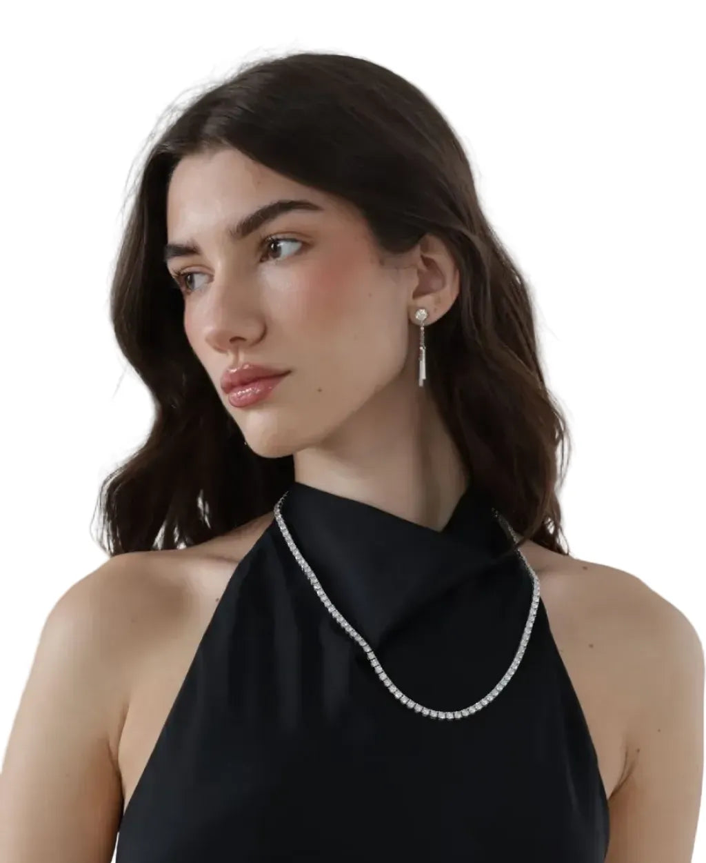 Celeste Drop Earrings in moissanite and sterling silver by Elme